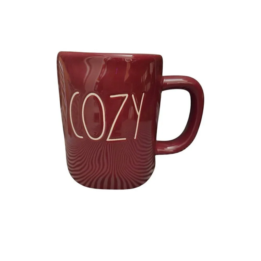 NWT Rae Dunn Artisan by Magenta Red Cozy Coffee Mug Fall Farmhouse